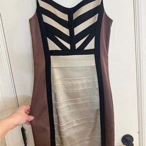 Jax Black and Brown Mini Dress
